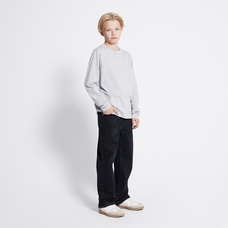 Long sleeve tee "Kim" Light greymelange